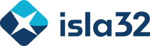 Logo de Isla32, plataforma de reservas vacacionales y productos locales en Canarias