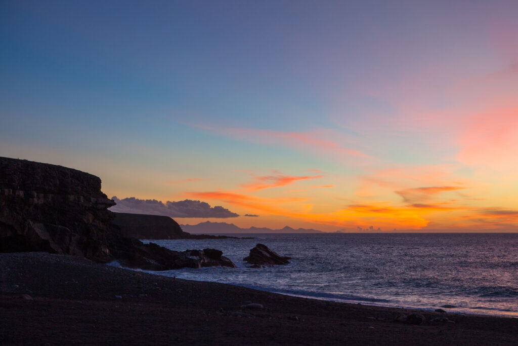 Atardecer en las Cuevas de Ajuy